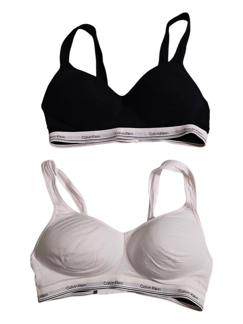 Calvin Klein Black & White Seamless Logo Bralettes Duo